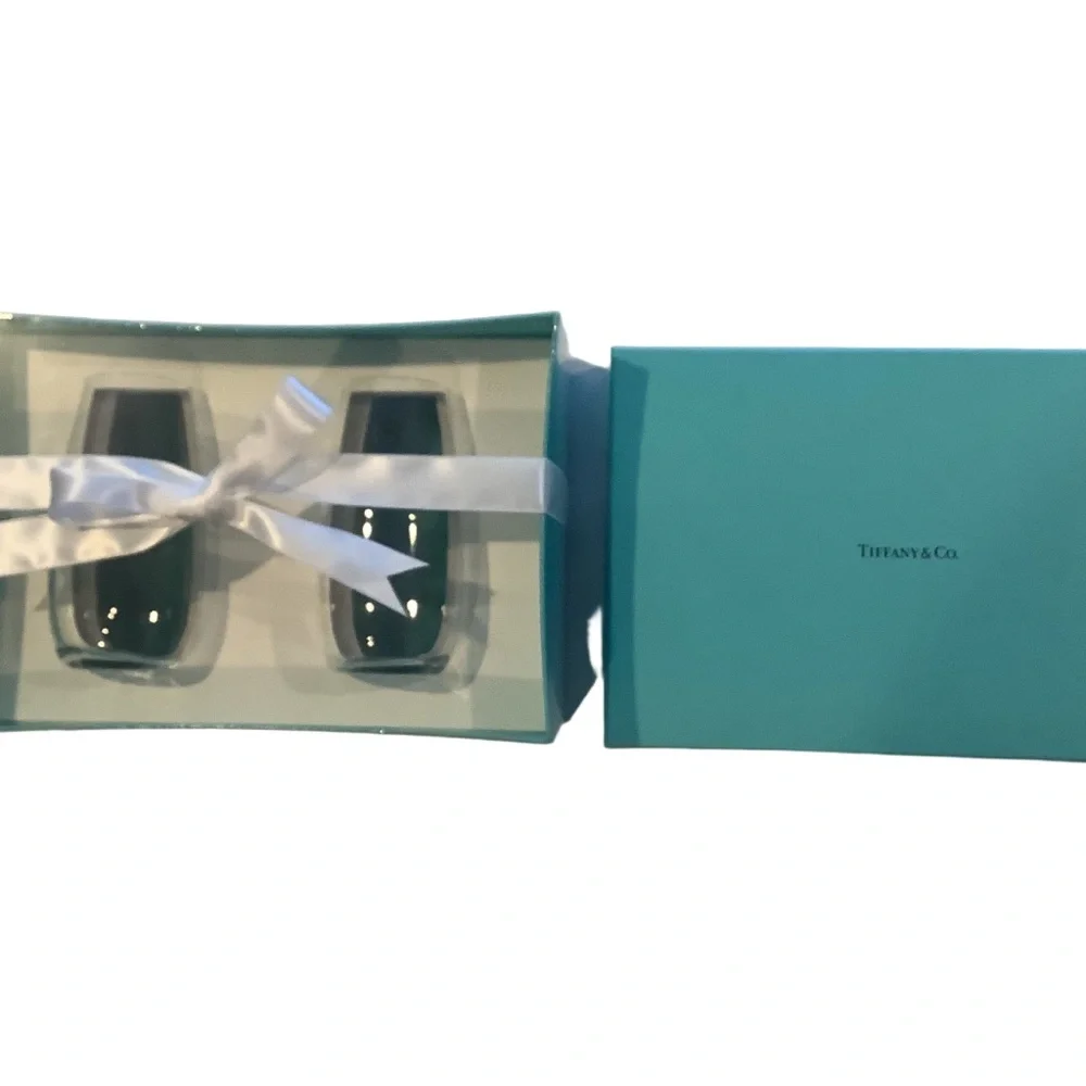 Tiffany & Co. Stemless Crystal Champagne Flutes New In Gift Box - Picture 4 of 4